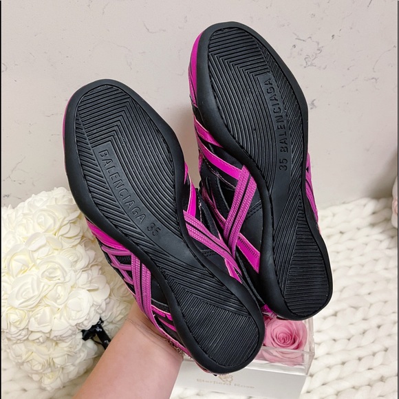 Authentic Balenciaga New Pink and Black Drive Sneakers - Picture 12 of 15